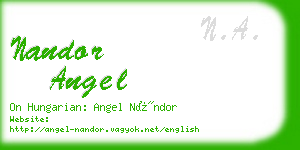 nandor angel business card